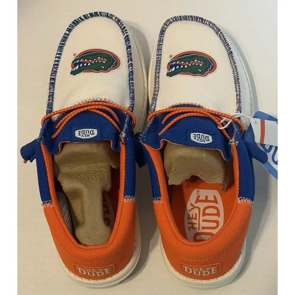 Hey Dude Wally Tri Florida Gators Men's Slip-On Canvas Shoes US 6M Blue/White